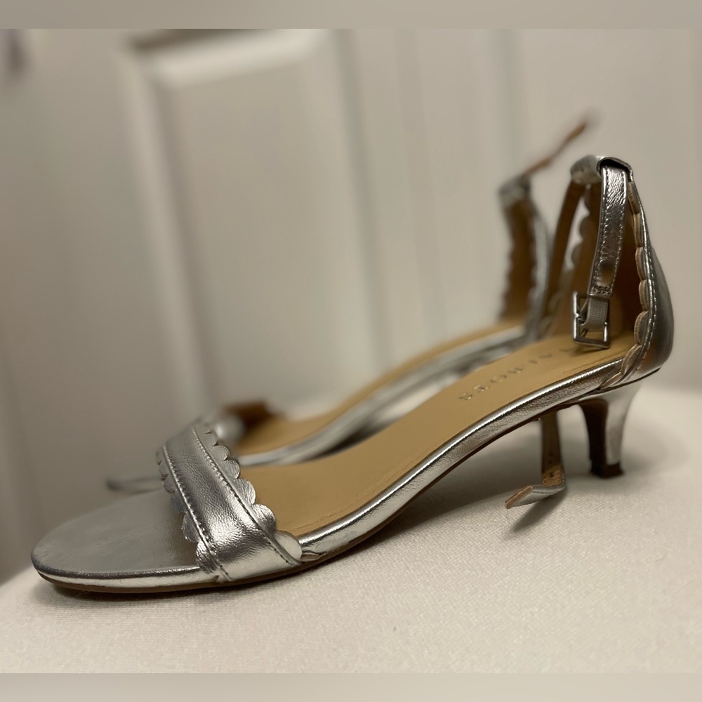 Talbots silver sandals 1” heel